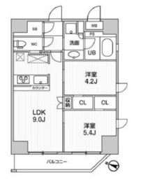 江戸川橋ステーションレジデンス 1102 間取り図