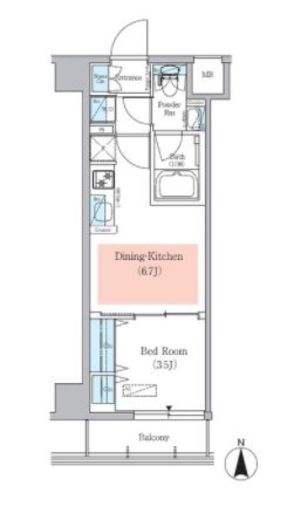 アーバネックス菊川2 503 間取り図