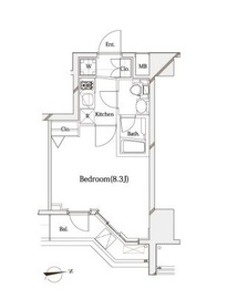 ガリシア代々木 3階 間取り図