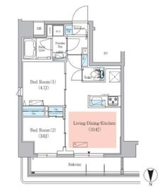 アーバネックス菊川2 205 間取り図