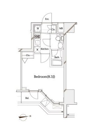 ガリシア代々木 4階 間取り図