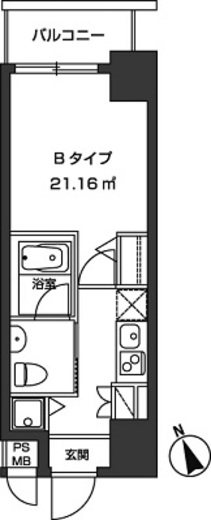レジディア虎ノ門 804 間取り図