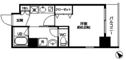 プライマル茅場町 503 間取り図
