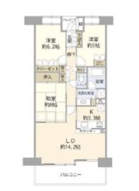 小石川後楽園パークハウス 7階 間取り図