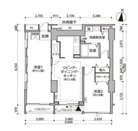 東雲キャナルコートCODAN 11-709 間取り図