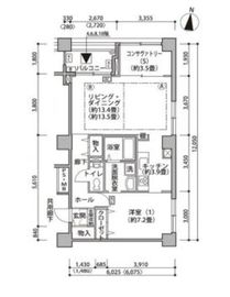 東雲キャナルコートCODAN 701 間取り図