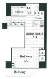 ミテッツァ千代田三崎町 3階 間取り図