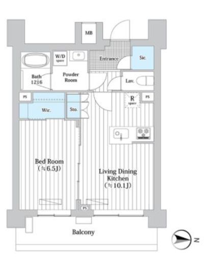 プレール・ドゥーク新宿West 705 間取り図