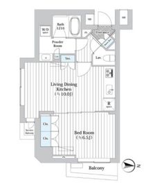 プレール・ドゥーク新宿West 601 間取り図