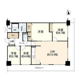 三田ナショナルコート 8階 間取り図