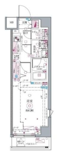 クレヴィスタ高田馬場 201 間取り図