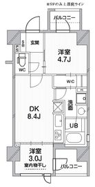 ドゥーエ錦糸町 401 間取り図