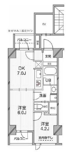ドゥーエ錦糸町 402 間取り図