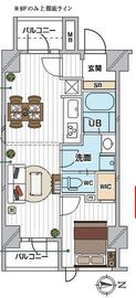 シーズンフラッツ錦糸町パークサイド 502 間取り図