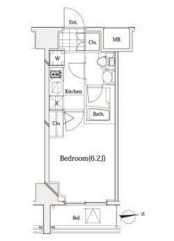 ガリシア代々木 4階 間取り図