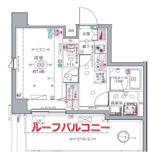 クレヴィスタ高田馬場 5階 間取り図