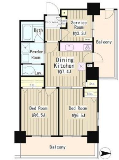 イーストコア曳舟一番館 5階 間取り図