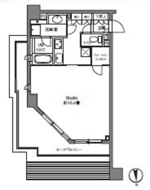 カスタリア高輪 416 間取り図