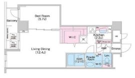 コンフォリア銀座イースト弐番館 1204 間取り図