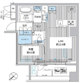 イニシア築地レジデンス 1106 間取り図