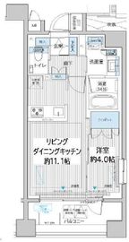 イニシア築地レジデンス 604 間取り図