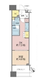 クレヴィア池袋イースト 8階 間取り図