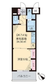 ルーチェ茗荷谷 406 間取り図