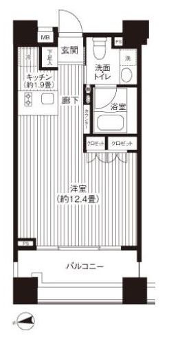 コスモグラシア芝大門 601 間取り図
