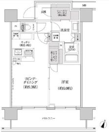 パークハビオ渋谷本町レジデンス 1303 間取り図