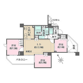 パークハウス池田山公園白金台の杜 5階 間取り図