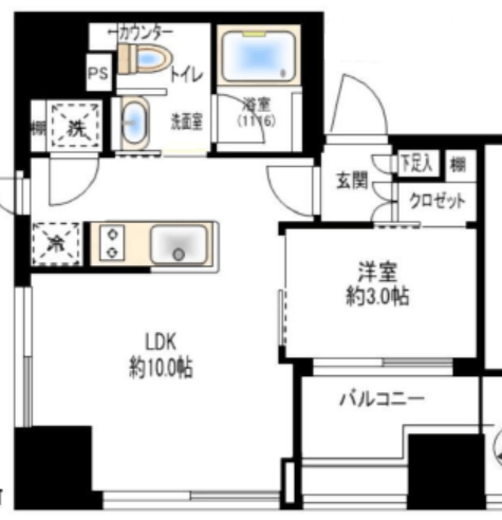 パークリュクス銀座8丁目mono 6階 間取り図