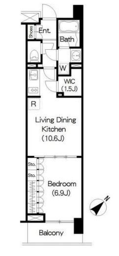 ブリリアイスト三軒茶屋アイビーテラス i313 間取り図