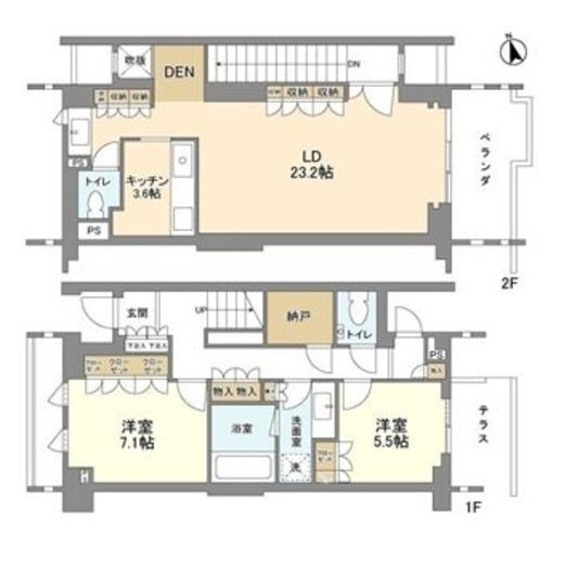 瀬田の杜ガーデン&テラス C1 間取り図