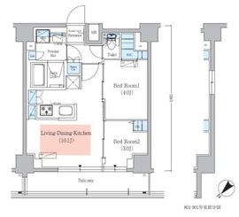 アーバネックス大井仙台坂 707 間取り図