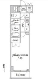 アーベイン早稲田 207 間取り図