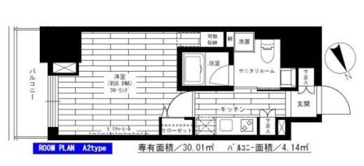 グランドコンシェルジュ六本木 6階 間取り図