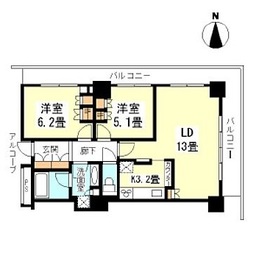 ソアールタワー市ヶ谷の丘 11階 間取り図