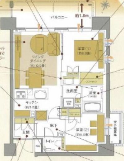 グローリオ田町 3階 間取り図