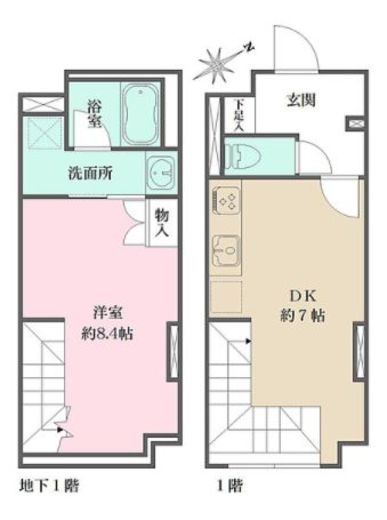 Fika大井町 205 間取り図