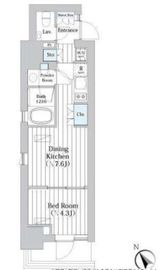 ライオンズフォーシア築地ステーション 605 間取り図