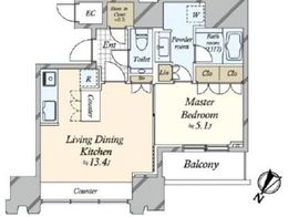 THE ROPPONGI TOKYO CLUB RESIDENCE 19階 間取り図