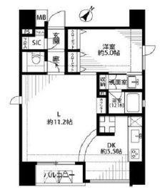 プレール・ドゥーク銀座東 4階 間取り図