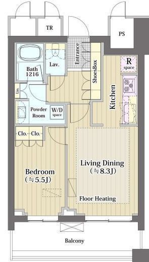 パークコート文京小石川ザ・タワー 19階 間取り図