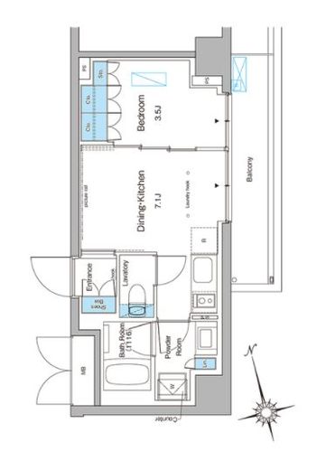 ブラウ大森 307 間取り図