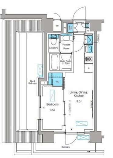 ブラウ大森 501 間取り図