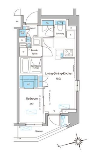 ブラウ大森 406 間取り図