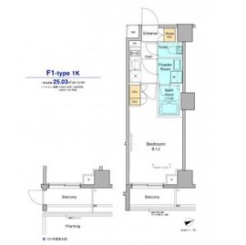 プラウドフラット清澄白河2 306 間取り図