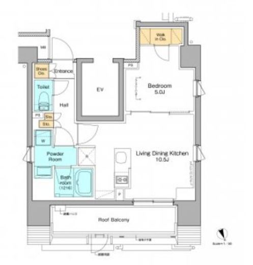 プラウドフラット清澄白河2 704 間取り図