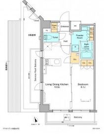 プラウドフラット清澄白河2 701 間取り図