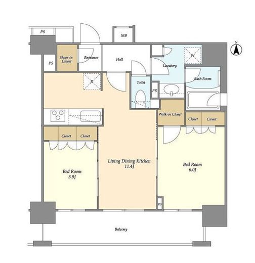 ORME COURT NIPPORI EAST 902 間取り図
